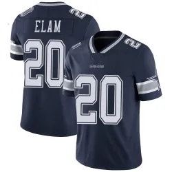 Men's Kaiir Elam Dallas Cowboys No.20 Limited Team Color Vapor Untouchable Jersey - Navy