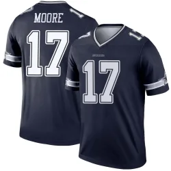 Men's Kellen Moore Dallas Cowboys No.17 Legend Jersey - Navy