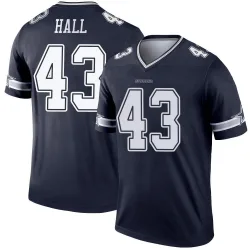 Men's Kemon Hall Dallas Cowboys No.43 Legend Jersey - Navy