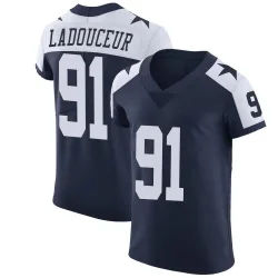Men's L.P. LaDouceur Dallas Cowboys No.91 Elite L.P. Ladouceur Alternate Vapor Untouchable Jersey - Navy