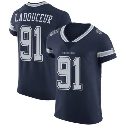 Men's L.P. LaDouceur Dallas Cowboys No.91 Elite L.P. Ladouceur Team Color Vapor Untouchable Jersey - Navy
