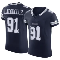 Men's L.P. LaDouceur Dallas Cowboys No.91 Elite L.P. Ladouceur Vapor F.U.S.E. Jersey - Navy