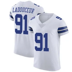 Men's L.P. LaDouceur Dallas Cowboys No.91 Elite L.P. Ladouceur Vapor Untouchable Jersey - White