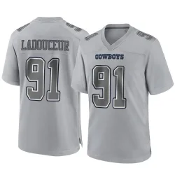 Men's L.P. LaDouceur Dallas Cowboys No.91 Game L.P. Ladouceur Atmosphere Fashion Jersey - Gray