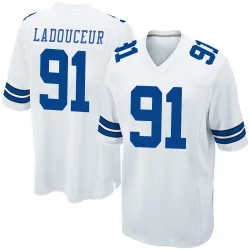 Men's L.P. LaDouceur Dallas Cowboys No.91 Game L.P. Ladouceur Jersey - White