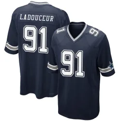 Men's L.P. LaDouceur Dallas Cowboys No.91 Game L.P. Ladouceur Team Color Jersey - Navy