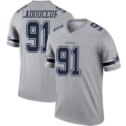 Men's L.P. LaDouceur Dallas Cowboys No.91 Legend L.P. Ladouceur Inverted Jersey - Gray