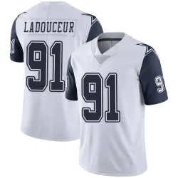 Men's L.P. LaDouceur Dallas Cowboys No.91 Limited L.P. Ladouceur Color Rush Vapor Untouchable Jersey - White