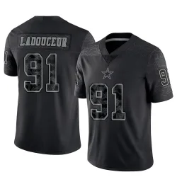 Men's L.P. LaDouceur Dallas Cowboys No.91 Limited L.P. Ladouceur Reflective Jersey - Black