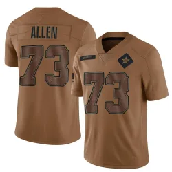 Men's Larry Allen Dallas Cowboys No.73 Limited 2023 Salute To Service Jersey - Brown
