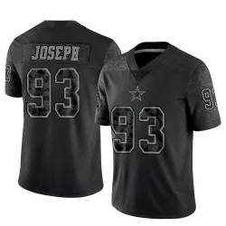 Men's Linval Joseph Dallas Cowboys No.93 Limited Reflective Jersey - Black