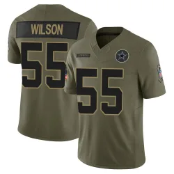 Men's Logan Wilson Dallas Cowboys No.55 Limited 2025 Salute to Service Jersey - Olive