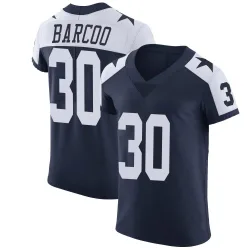 Men's Luq Barcoo Dallas Cowboys No.30 Elite Alternate Vapor Untouchable Jersey - Navy
