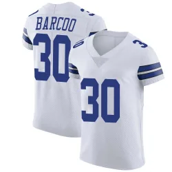 Men's Luq Barcoo Dallas Cowboys No.30 Elite Vapor Untouchable Jersey - White