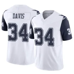 Men's Malik Davis Dallas Cowboys No.34 Limited 2nd Alternate Vapor F.U.S.E. Jersey - White