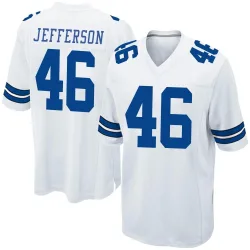 Men's Malik Jefferson Dallas Cowboys No.46 Game Jersey - White