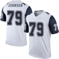 Men's Marcellus Johnson Dallas Cowboys No.79 Legend Color Rush Jersey - White
