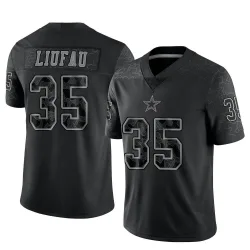 Men's Marist Liufau Dallas Cowboys No.35 Limited Reflective Jersey - Black