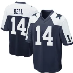 Men's Markquese Bell Dallas Cowboys No.14 Game Throwback Jersey - Navy Blue