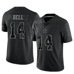 Men's Markquese Bell Dallas Cowboys No.14 Limited Reflective Jersey - Black