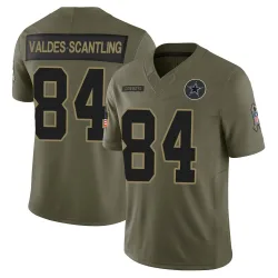 Men's Marquez Valdes-Scantling Dallas Cowboys No.84 Limited 2025 Salute to Service Jersey - Olive