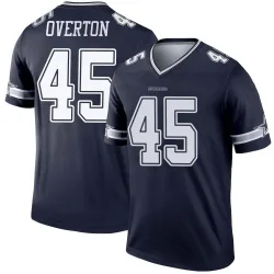 Men's Matt Overton Dallas Cowboys No.45 Legend Jersey - Navy