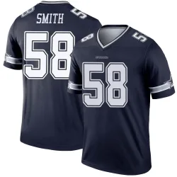 Men's Mazi Smith Dallas Cowboys No.58 Legend Jersey - Navy