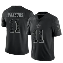 Men's Micah Parsons Dallas Cowboys No.11 Limited Reflective Jersey - Black