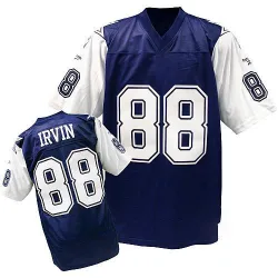 Men's Michael Irvin Dallas Cowboys No.88 Authentic Mitchell And Ness Navy Throwback Jersey - Blue/White