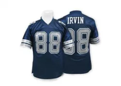 Men's Michael Irvin Dallas Cowboys No.88 Authentic Mitchell And Ness Throwback Jersey - Navy Blue