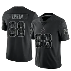 Men's Michael Irvin Dallas Cowboys No.88 Limited Reflective Jersey - Black