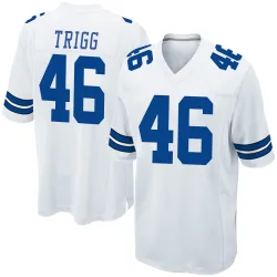 Men's Michael Trigg Dallas Cowboys No.46 Game Jersey - White
