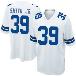 Men's Mike Smith Jr. Dallas Cowboys No.39 Game Jersey - White