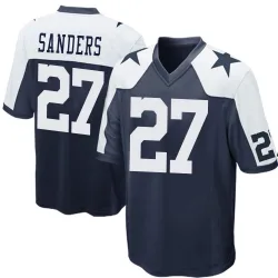 Men's Miles Sanders Dallas Cowboys No.27 Game Throwback Jersey - Navy Blue