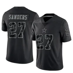 Men's Miles Sanders Dallas Cowboys No.27 Limited Reflective Jersey - Black