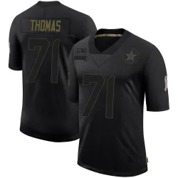 Men's Nathan Thomas Dallas Cowboys No.71 Limited 2020 Salute To Service Jersey - Black
