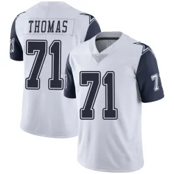 Men's Nathan Thomas Dallas Cowboys No.71 Limited Color Rush Vapor Untouchable Jersey - White