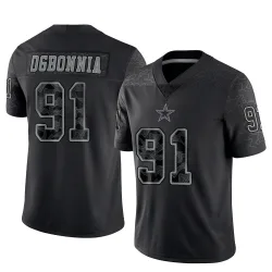 Men's Otito Ogbonnia Dallas Cowboys No.91 Limited Reflective Jersey - Black