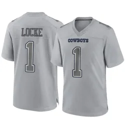 Men's P.J. Locke Dallas Cowboys No.1 Game Atmosphere Fashion Jersey - Gray