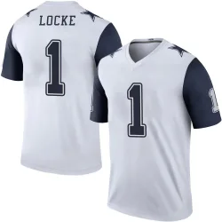 Men's P.J. Locke Dallas Cowboys No.1 Legend Color Rush Jersey - White