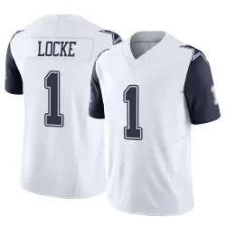 Men's P.J. Locke Dallas Cowboys No.1 Limited 2nd Alternate Vapor F.U.S.E. Jersey - White