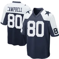 Men's Parris Campbell Dallas Cowboys No.80 Game Throwback Jersey - Navy Blue