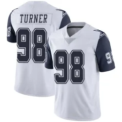 Men's Payton Turner Dallas Cowboys No.98 Limited Color Rush Vapor Untouchable Jersey - White
