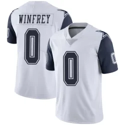 Men's Perrion Winfrey Dallas Cowboys No.0 Limited Color Rush Vapor Untouchable Jersey - White