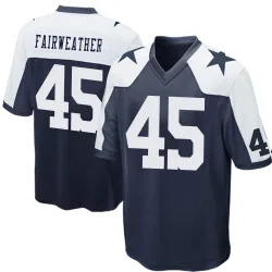 Men's Rivaldo Fairweather Dallas Cowboys No.45 Game Throwback Jersey - Navy Blue