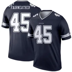Men's Rivaldo Fairweather Dallas Cowboys No.45 Legend Jersey - Navy