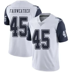 Men's Rivaldo Fairweather Dallas Cowboys No.45 Limited Color Rush Vapor Untouchable Jersey - White