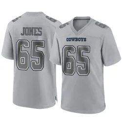 Men's Robert Jones Dallas Cowboys No.65 Game Atmosphere Fashion Jersey - Gray