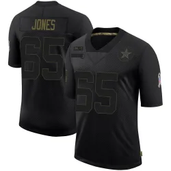 Men's Robert Jones Dallas Cowboys No.65 Limited 2020 Salute To Service Jersey - Black