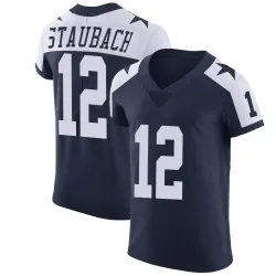 Men's Roger Staubach Dallas Cowboys No.12 Elite Alternate Vapor Untouchable Jersey - Navy